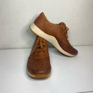 Dansko Mens Brown Leather Sneakers Lace Up Size 41 U.S. Size 8